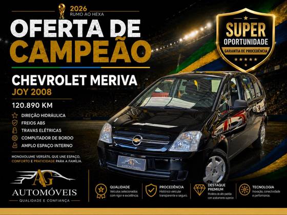 CHEVROLET MERIVA 1.8 MPFI JOY 8V FLEX 4P MANUAL CHEVROLET MERIVA 1.8 MPFI JOY 8V FLEX 4P MANUAL